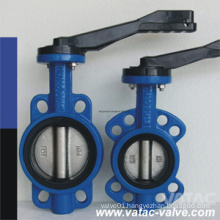 Lever Operated Cast Iron Wafer Type Marine Butterfly Valve